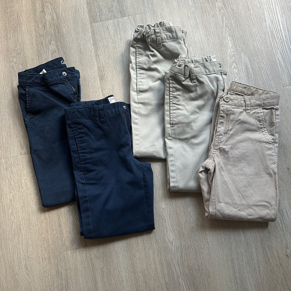 Boys Uniform Pants Navy and Beige
